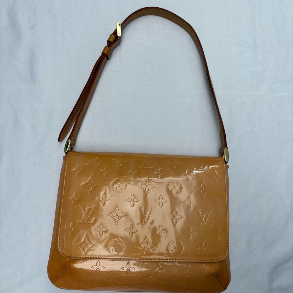 Louis Vuitton Creamsicle & Pink Thompson Street Vernis Leather Monogram Bag EUC - Picture 9 of 17